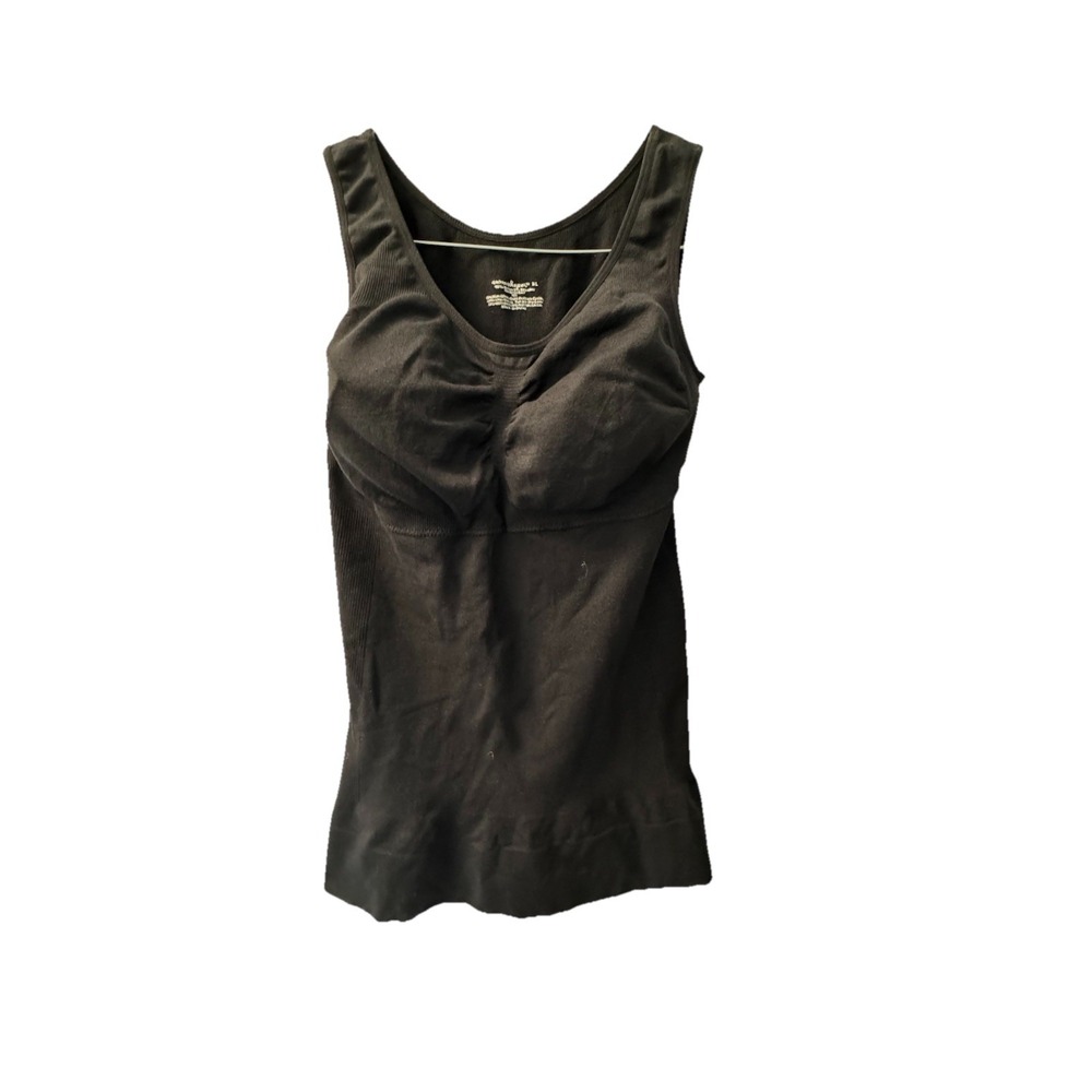 Cami Shaper by Genie Women XL Black Slimming Shapewear Tank Top Built-In Bra